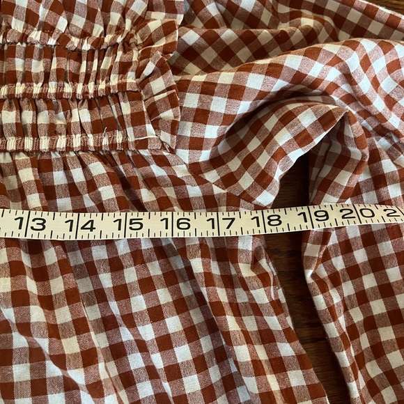 Haptics Holy Harper Gingham Plaid Check Brown Cinnamon Gingham Small - Picture 6 of 6